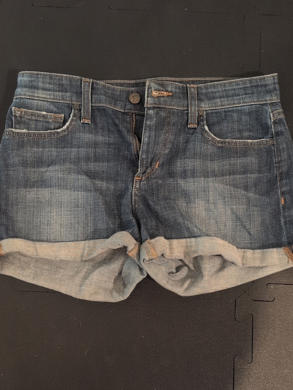 Joe's Jeans Rolled Cuff Denim Shorts - Blue